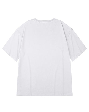 コミカルフェイスプリント半袖Tシャツ U2176