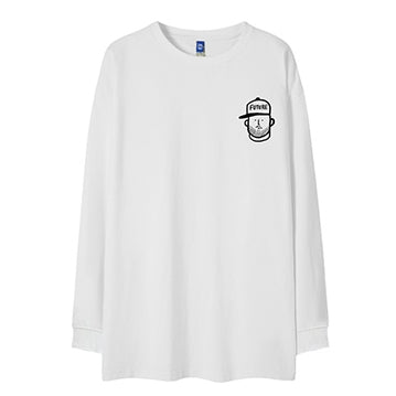 バックイラスト長袖Tシャツ U2275