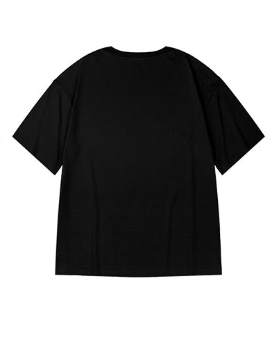 ドロップアートタイポグラフィ半袖Tシャツ U2236