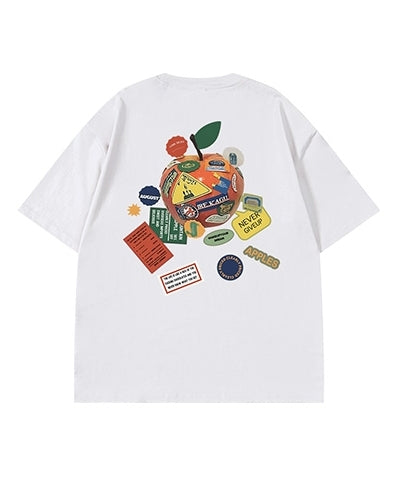 ポップアイコンコラージュプリント半袖Tシャツ U2164