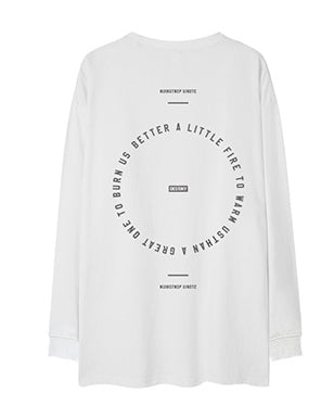 サークルロゴタイポグラフィ長袖Tシャツ U2365
