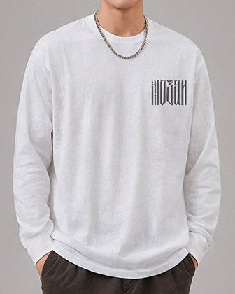 スタイリッシュロゴポイント長袖Tシャツ U2369