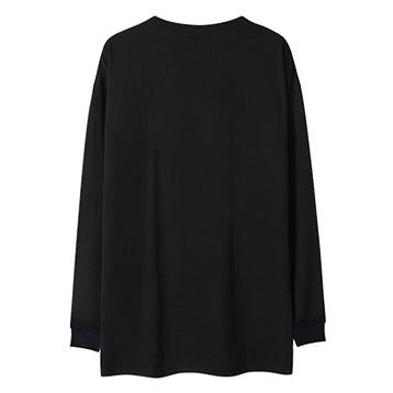 ネックラインデザイン長袖Tシャツ U2289