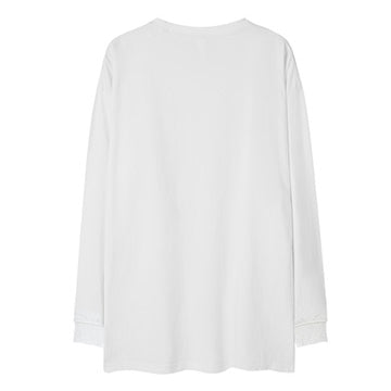ヒップホップシンプルワンポイント長袖Tシャツ U2291