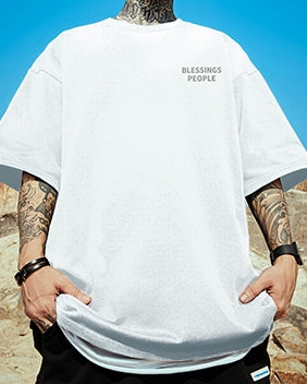 ナチュラルロゴアクセント半袖Tシャツ U2144