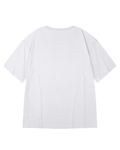 アートシルエットプリント半袖Tシャツ U2182