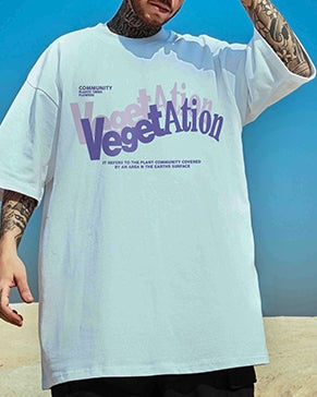ストリートグラフィックフロントプリント半袖Tシャツ U2322