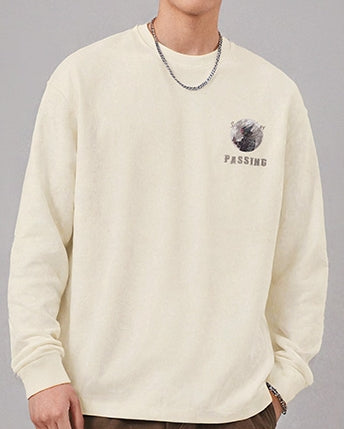 ムーンスペースグラフィック長袖Tシャツ U2371