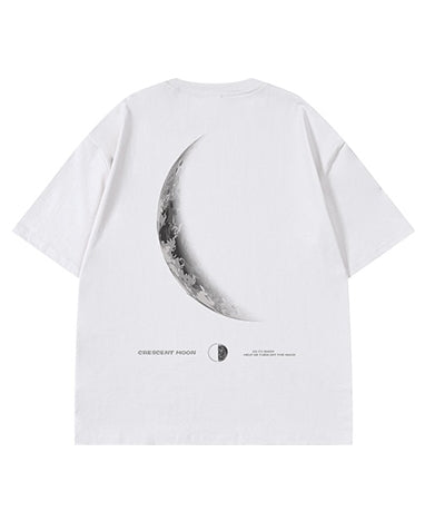 クレセントムーングラフィック半袖Tシャツ U2130