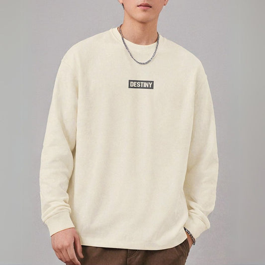 シンプルワンポイントデザイン長袖Tシャツ U2264