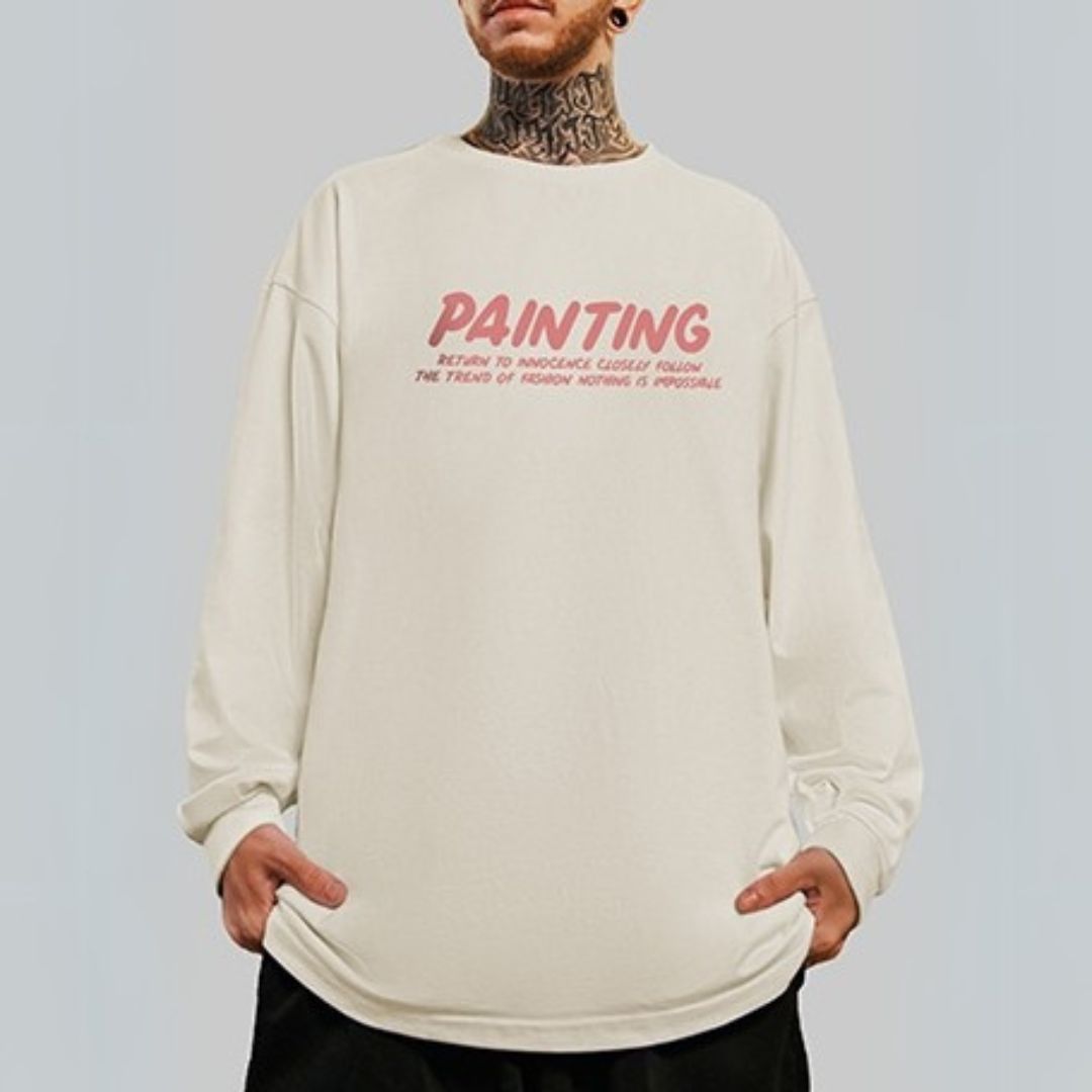 ペインティング長袖Tシャツ U2271