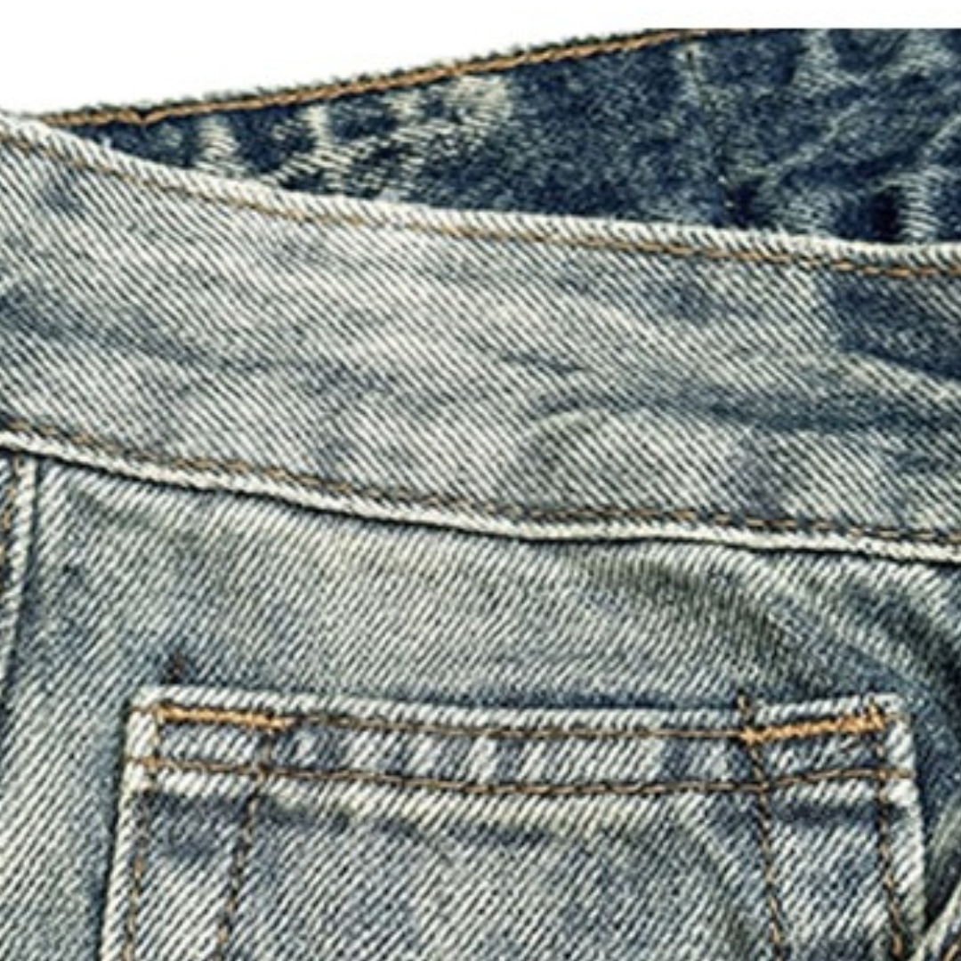 クロスエンブレムフェードデニムパンツ U2514