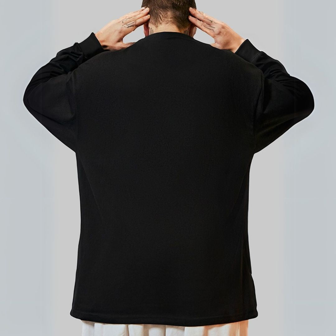 ストライプラウンドネック長袖Tシャツ U2292