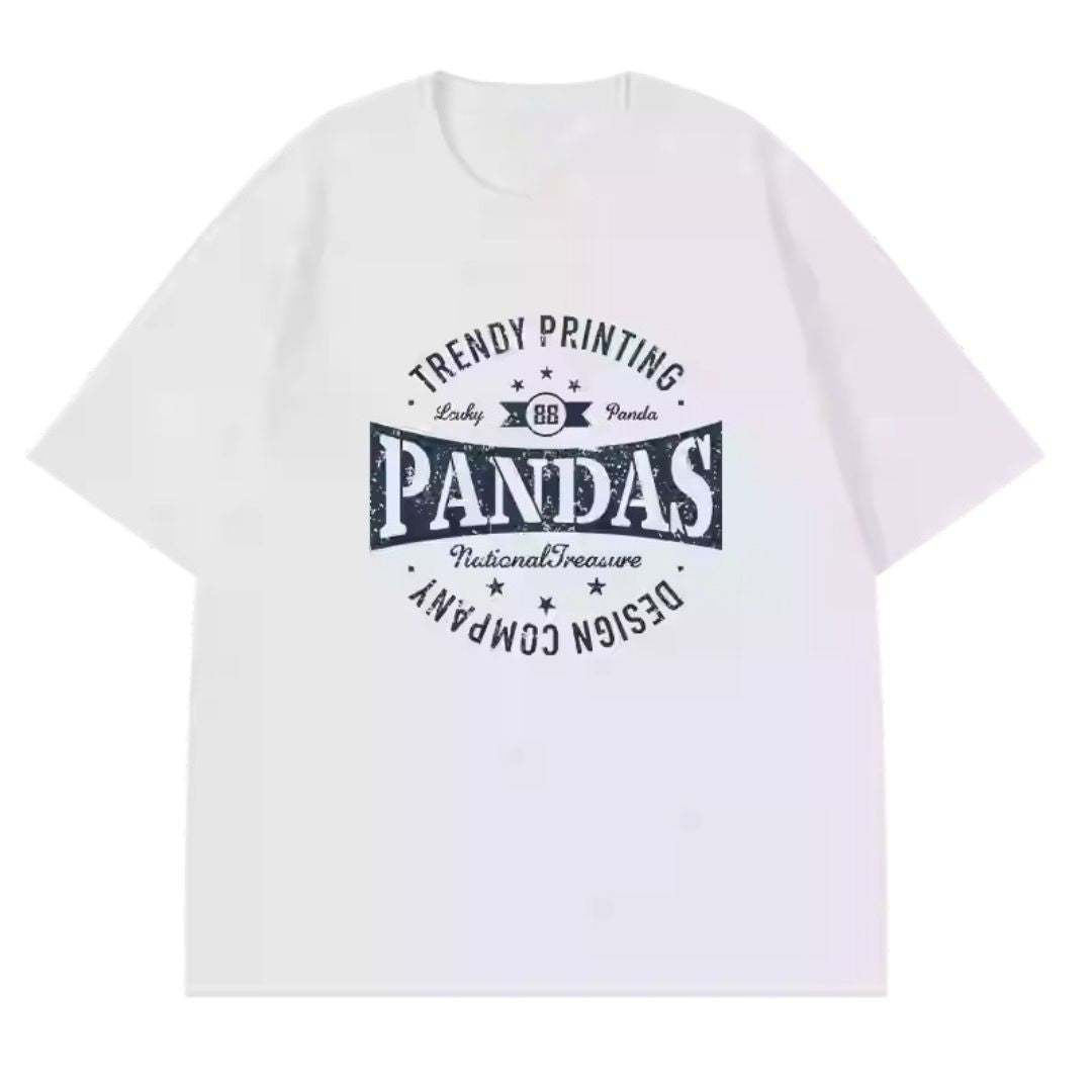 レトロスタイルエンブレム半袖Tシャツ U2137