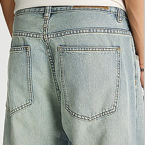【OUTLET/即納】ライトクラッシュワイドデニムパンツ U2362