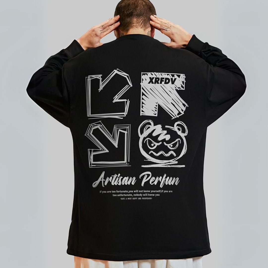 アロープリント長袖Tシャツ U2268