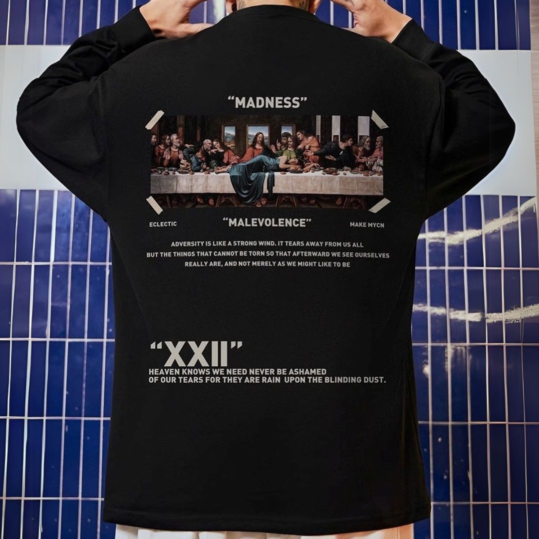 ヒップポッププリント長袖Tシャツ U2272
