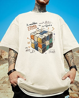 キューブプリント半袖Tシャツ U2114