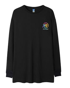 カラフルシンボルヒューマンモチーフ長袖Tシャツ U2366