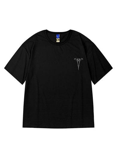 アローシンメトリーグラフィック半袖Tシャツ U2238