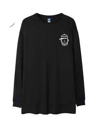 グラフィックキャップアイコン長袖Tシャツ U2370
