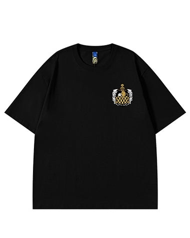 ダークフォントグラフィックデザイン半袖Tシャツ U2168