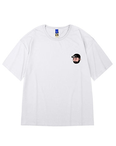 ポップフェイスミニデザイン半袖Tシャツ U2165