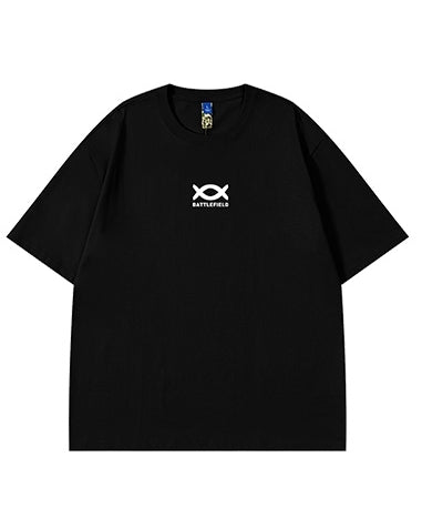 バトルフィールドグラフィック半袖Tシャツ U2169