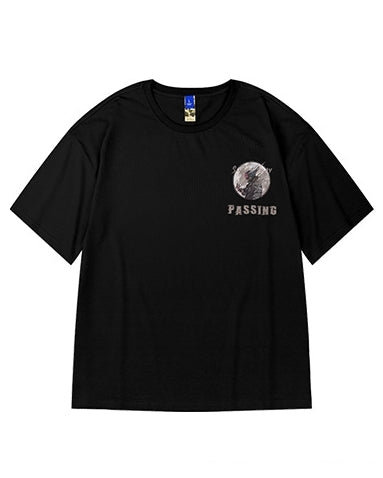 ダークアートフォトグラフィック半袖Tシャツ U2150