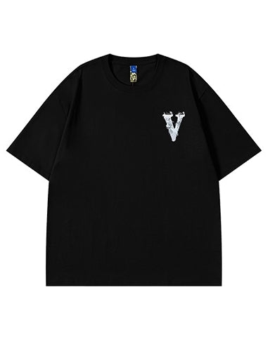 フォグレターグラフィックアート半袖Tシャツ U2191