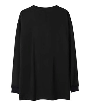 フロントデザインプリント長袖Tシャツ U2273