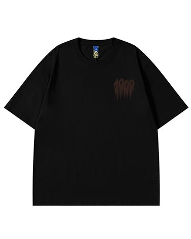 ドリッピングナンバーグラフィック半袖Tシャツ U2304