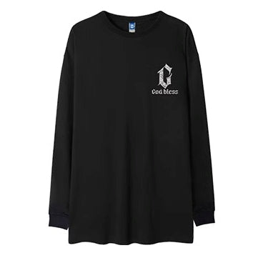 ストリートバックプリント長袖Tシャツ U2281