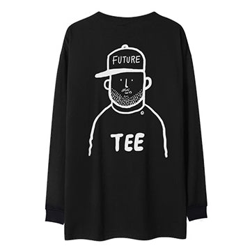 バックイラスト長袖Tシャツ U2275