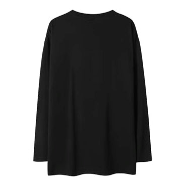 ラウンドネックプリント長袖Tシャツ U2282