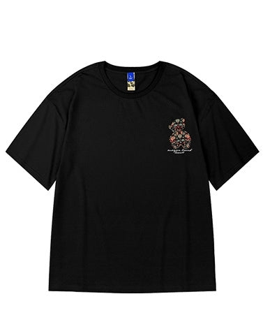トライバルテイストカラフルバックプリント半袖Tシャツ U2329