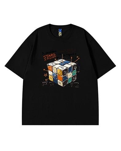 キューブプリント半袖Tシャツ U2114