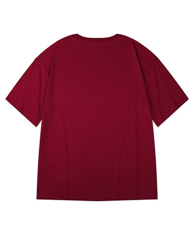 ドロップアートタイポグラフィ半袖Tシャツ U2236