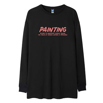 ペインティング長袖Tシャツ U2271
