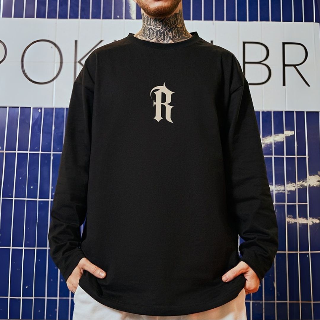 Rポイントデザイン長袖Tシャツ U2280