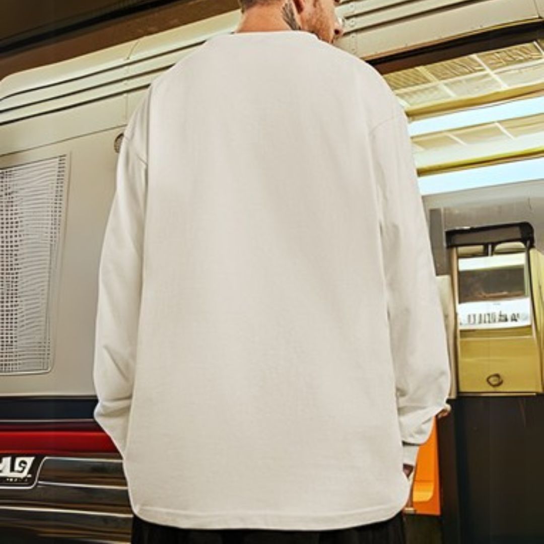 ラウンドネックストリート長袖Tシャツ U2276