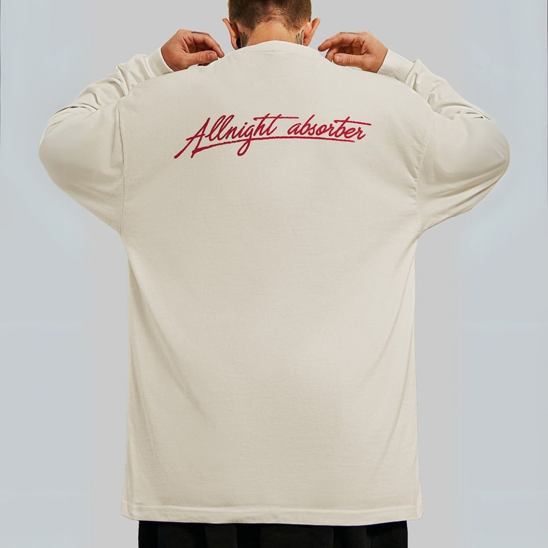 クールプリントラウンドネック長袖Tシャツ U2266