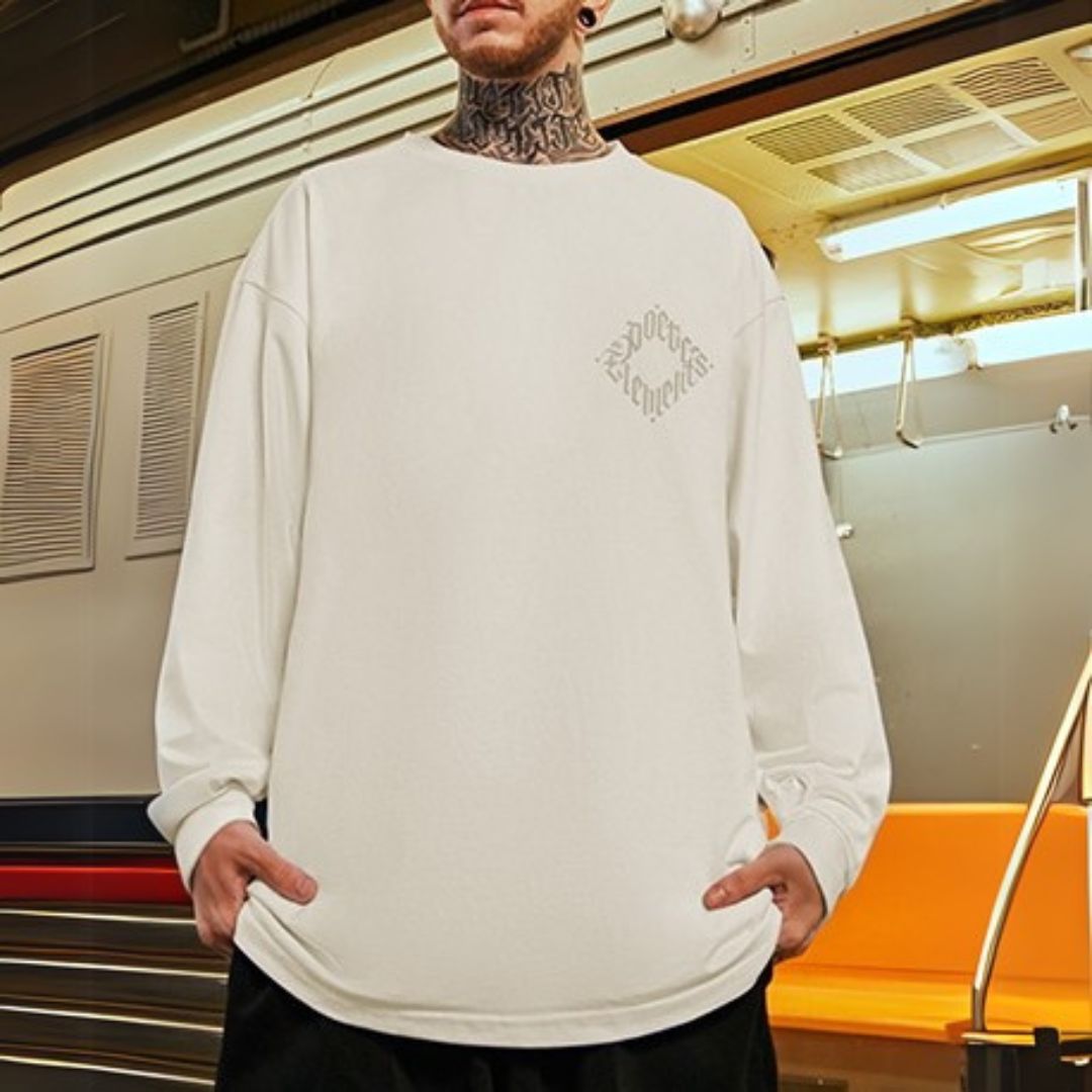 ヒップポッププリント長袖Tシャツ U2272