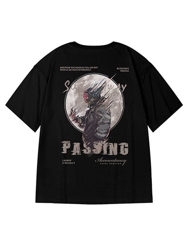 ダークアートフォトグラフィック半袖Tシャツ U2150