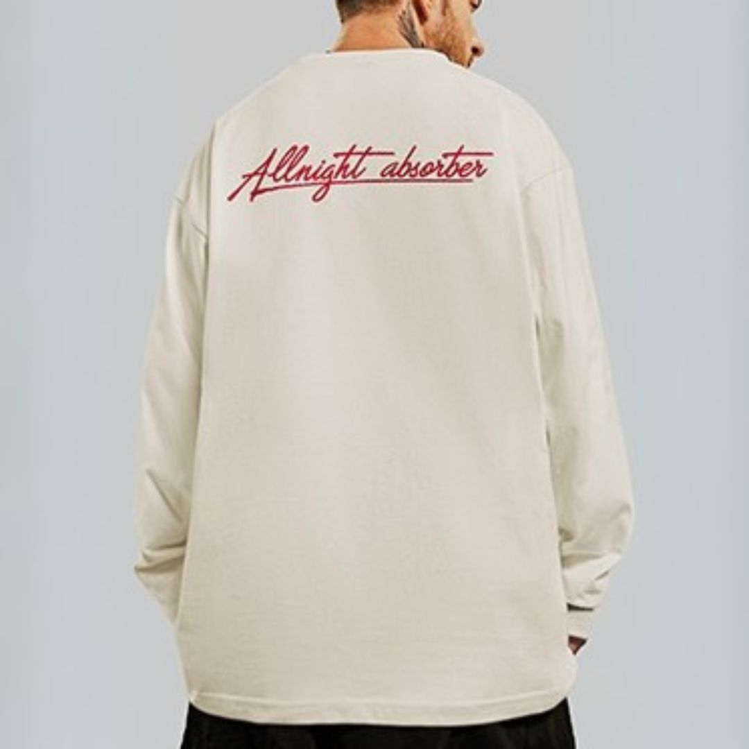 クールプリントラウンドネック長袖Tシャツ U2266