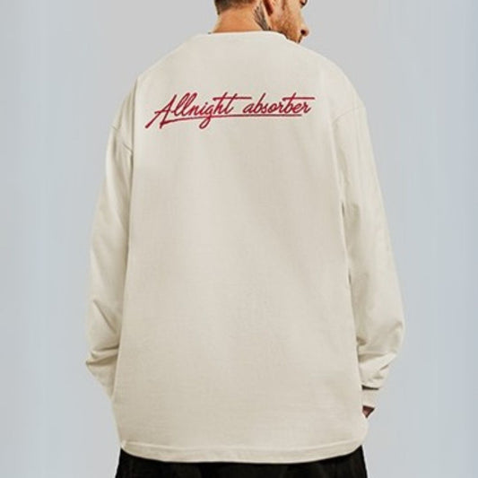 クールプリントラウンドネック長袖Tシャツ U2266