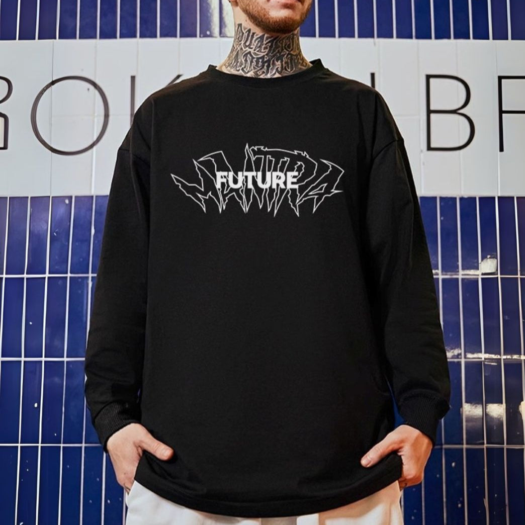 ラウンドネックストリート長袖Tシャツ U2276