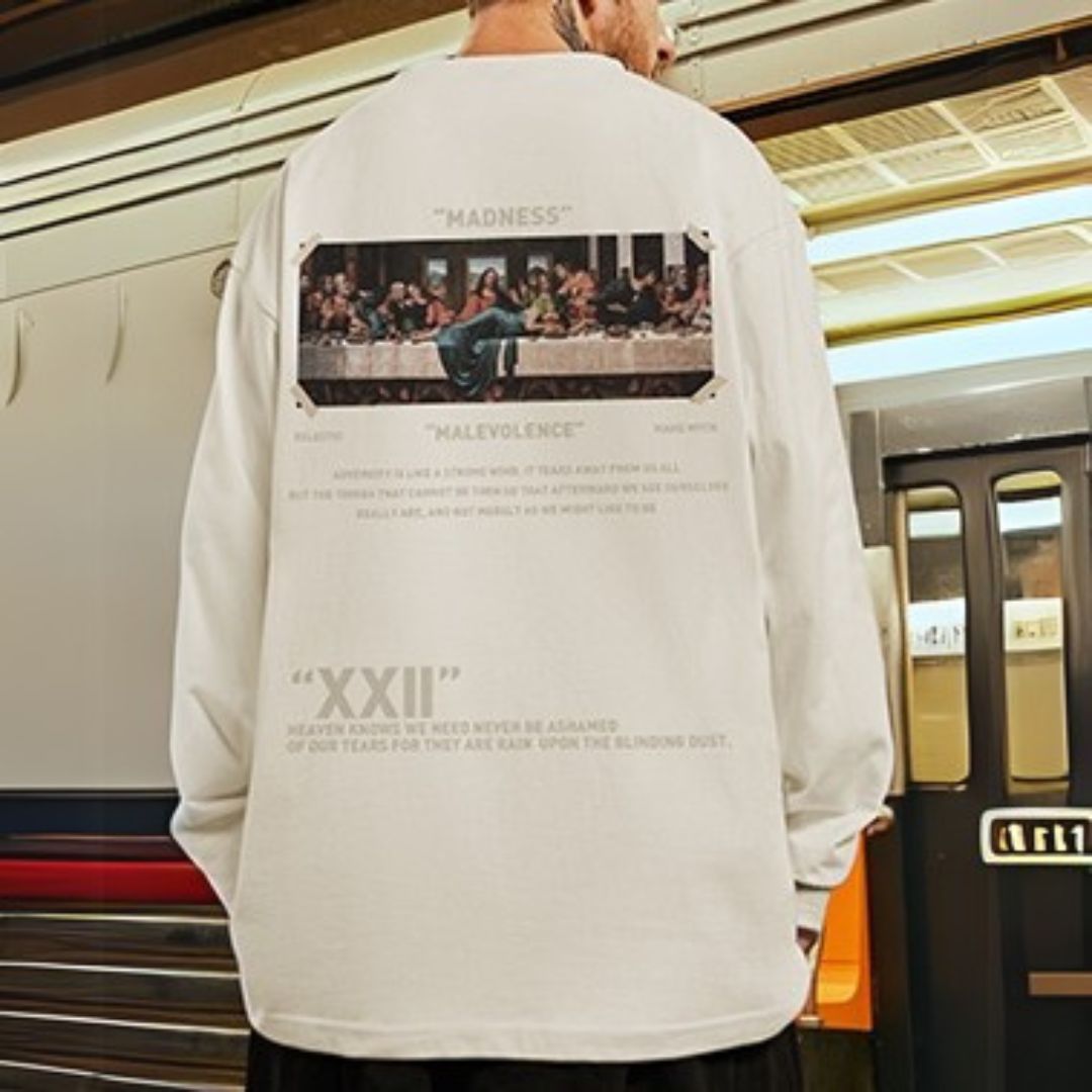 ヒップポッププリント長袖Tシャツ U2272