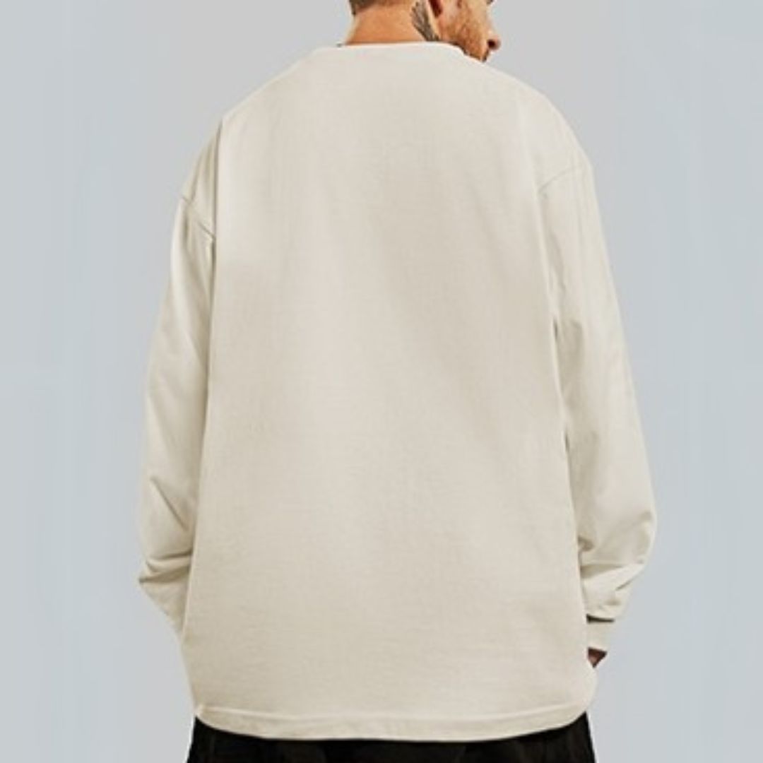 シンプルワンポイントデザイン長袖Tシャツ U2264