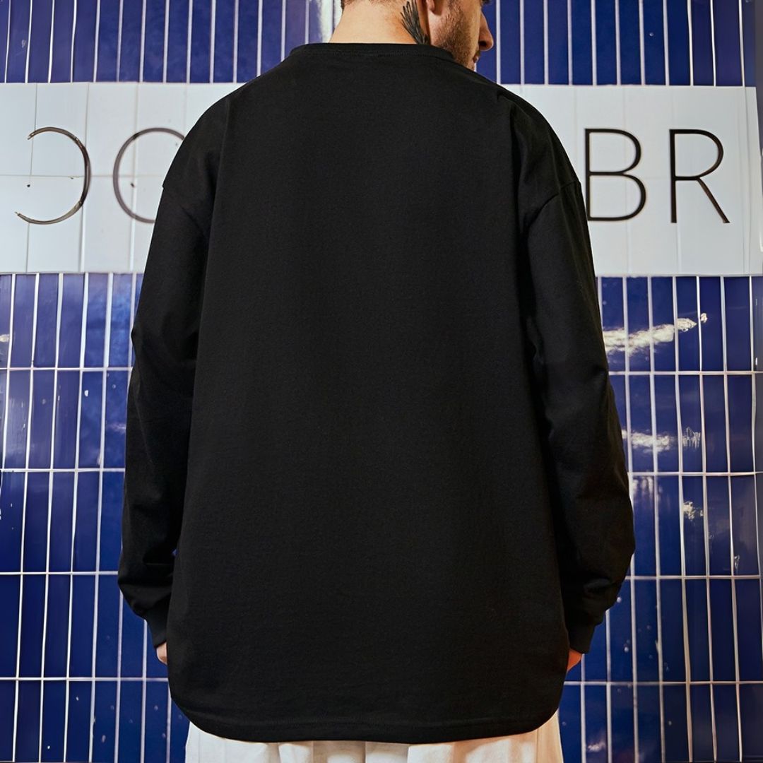 ラウンドネックストリート長袖Tシャツ U2276